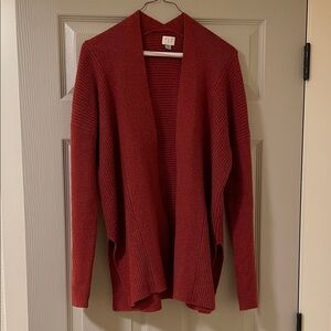 a new day Rich Red Open Front Cardigan